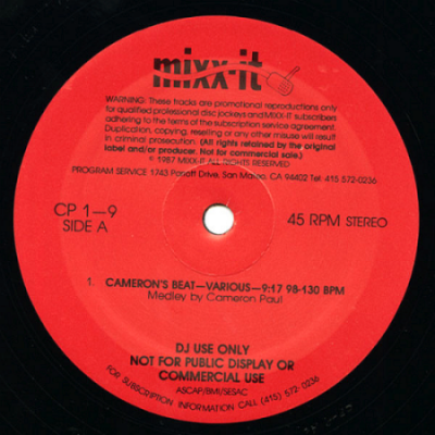 VA - Mixx-it 1-9 ( Vinyl, 12&quot;, 33 &#8531; RPM, Promo) (DJ Mix, Megamix - Cameron Paul)